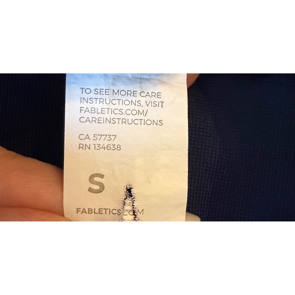 Fabletics‎ Navy Blue Seamless Mesh High Waisted Leggings Small - Picture 4 of 4